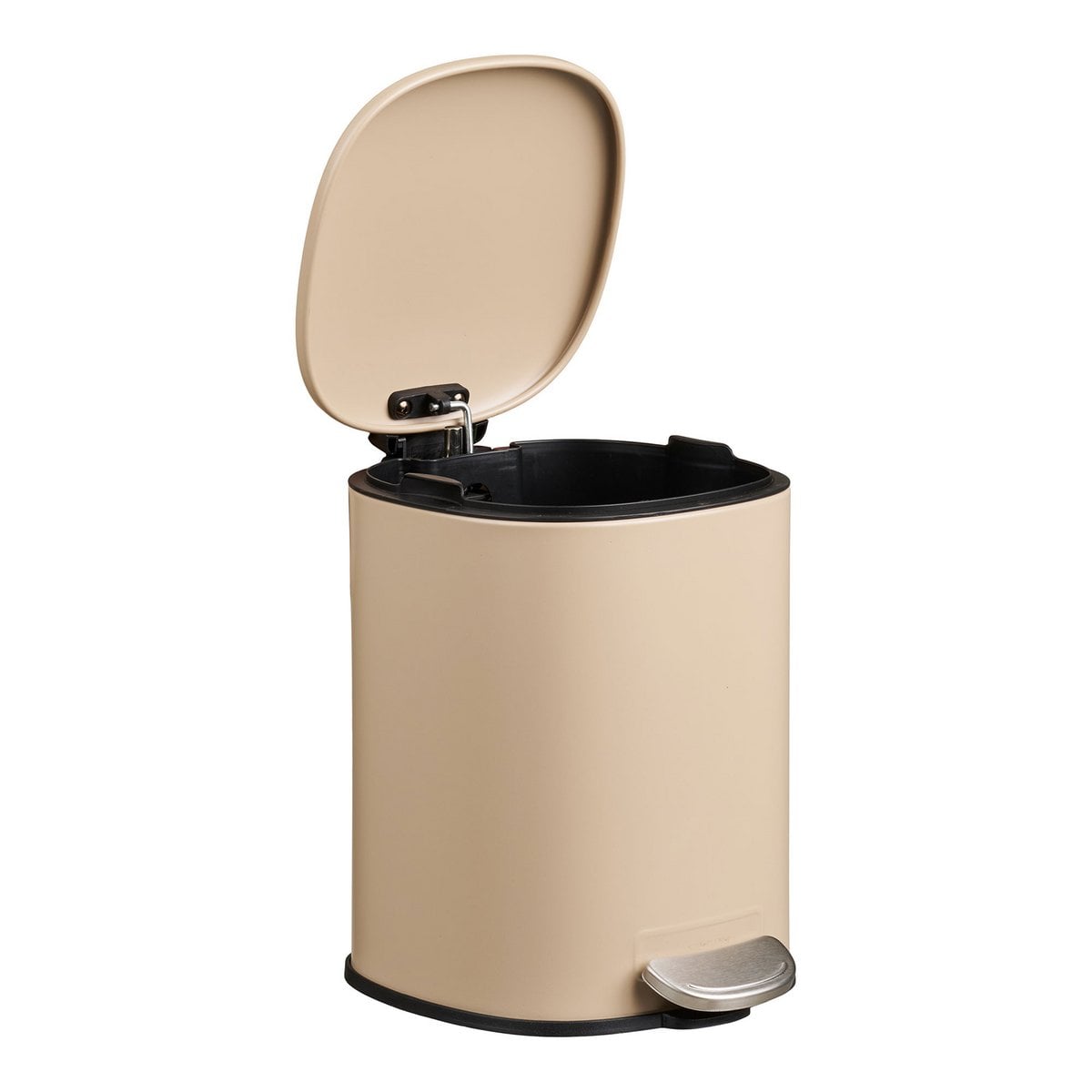Lodi Pedal bin with soft close, metal, beige, 3l