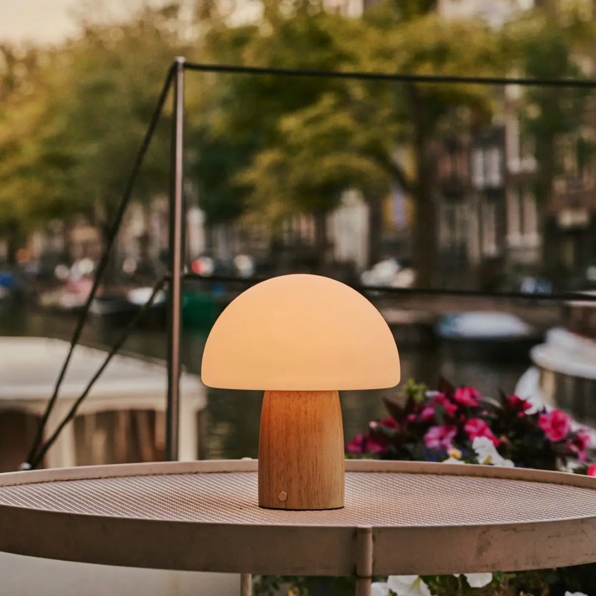 Cordless Table Lamp - Light Brown Dimmable Accent Lamp