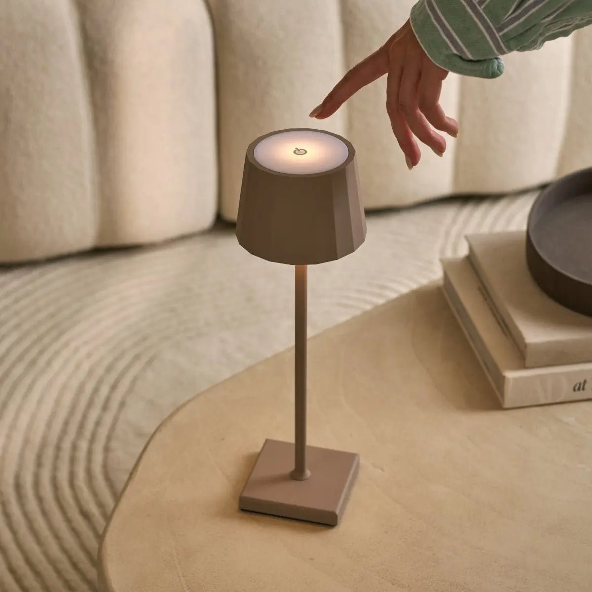 Wouter Koala Brown Rechargeable Table Lamp | Wireless Charging & 120-Hour Battery Life