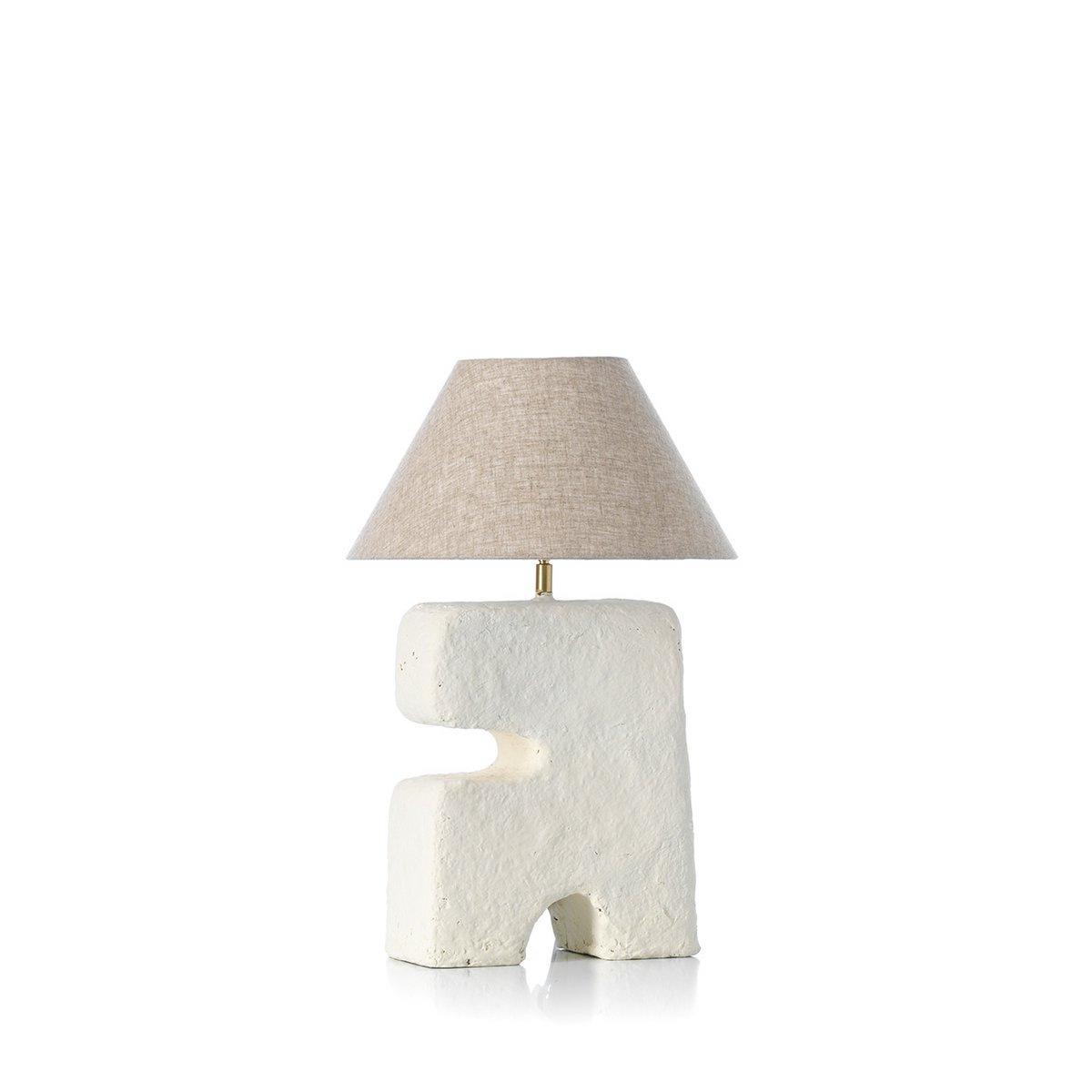 Papier-Mâché Table Lamp – White L’Objet Style, Medium Size