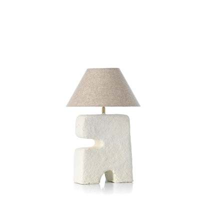 Papier-Mâché Table Lamp – White L’Objet Style, Medium Size