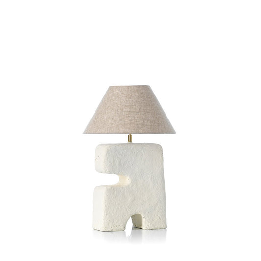 Papier-Mâché Table Lamp – White L’Objet Style, Medium Size