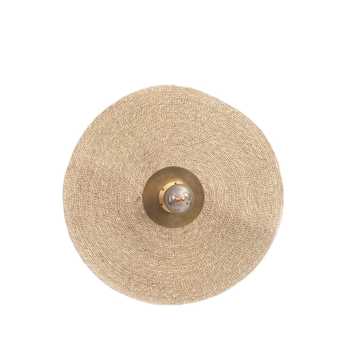 Natural Brass Wall Lamp - Handcrafted Grass Design - Medium