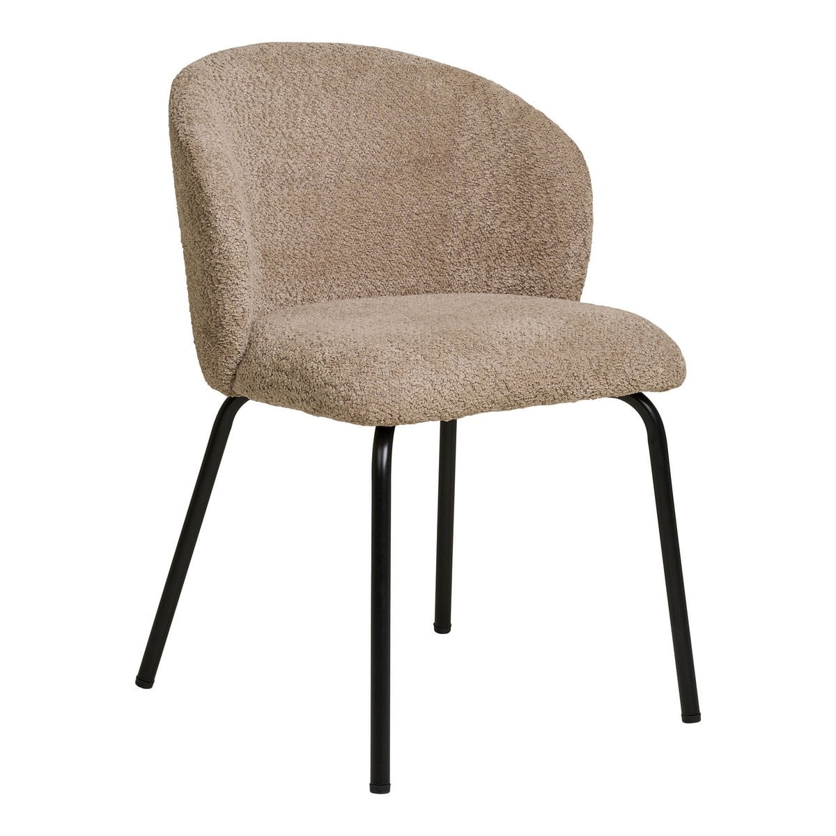 Chaise de salle à manger Safira - Béige, 58x56x79cm - Ensemble de 2