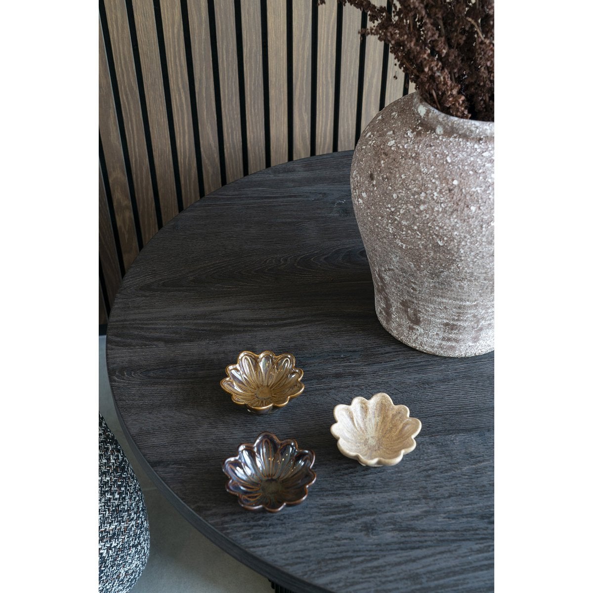 Ceramic Bowls Set - Small Beige, Brown, and Dark Brown - ø8.5cm