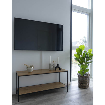 Vita TV Stand - oak look, steel, 100x36x45cm