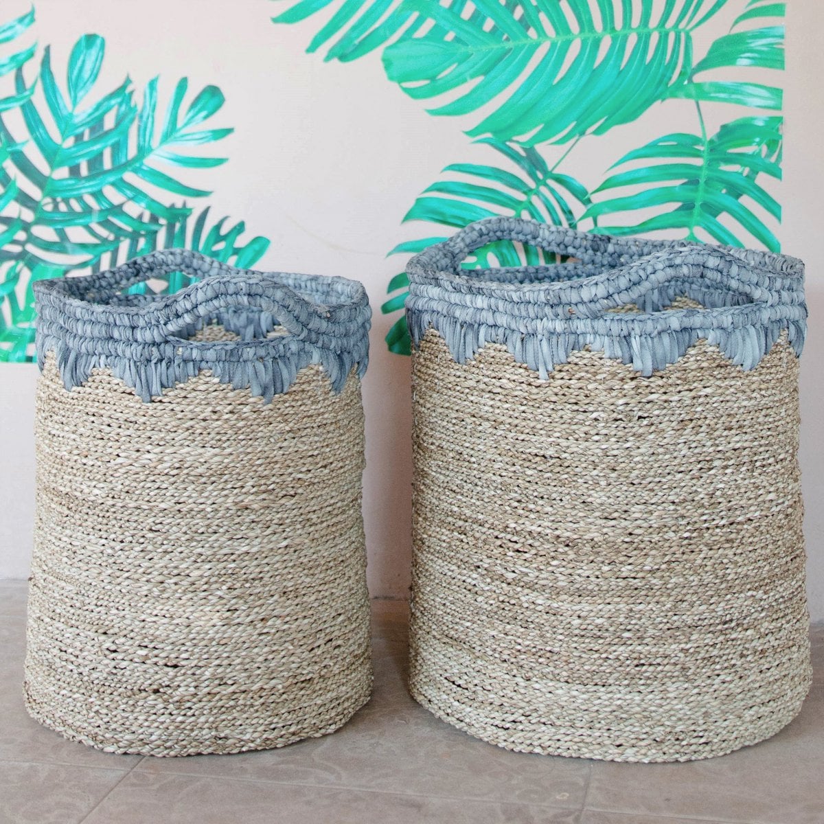 Panier à linge NIAS | Panier de plantes | Grand panier de stockage en varech (2 tailles)