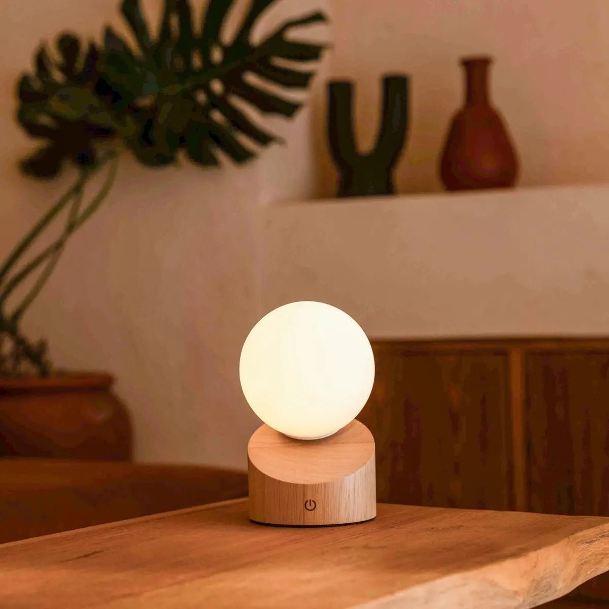 Morris Light Brown Rechargeable Lamp | Stylish, Cordless & Sustainable Design