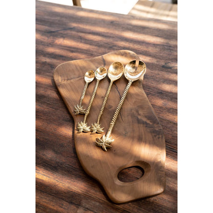The Palm Tree Salad Fork - Gold