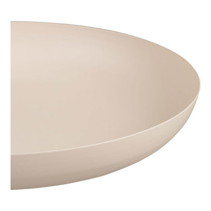 Metal Serving Tray - Beige Accent Tray, 30cm Diameter