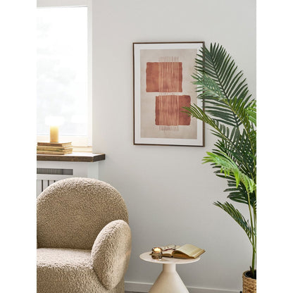 Canvas Wall Art Print - Beige & Brown Abstract, 50x70 cm