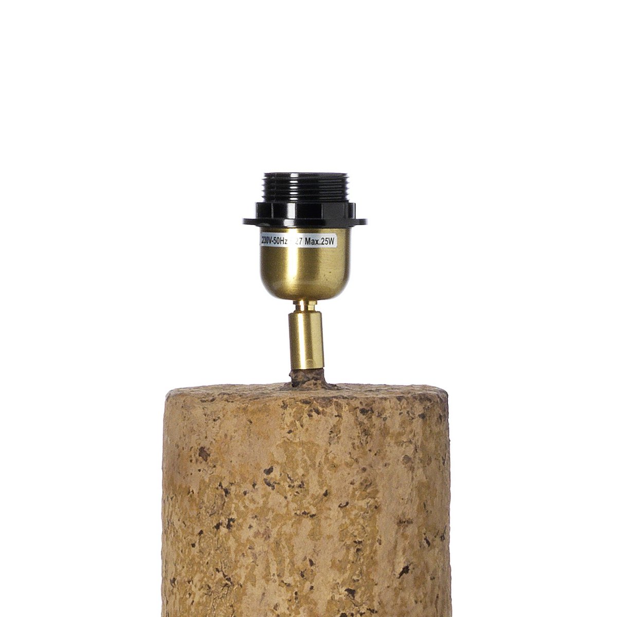 Paper Mache Table Lamp - Totem Style - Mud Finish - Medium