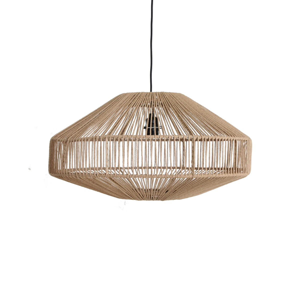 Natural Rope Pendant Light - Linea Gem Hanging Lamp