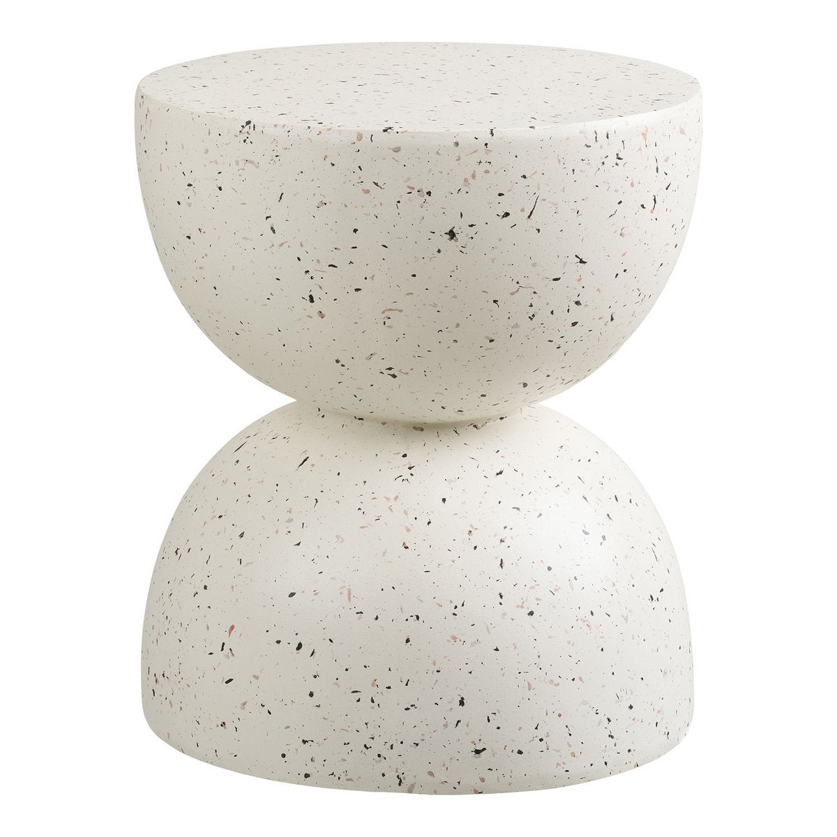 Terrazzo Side Table – Fiberclay Accent Table, 40x45 cm