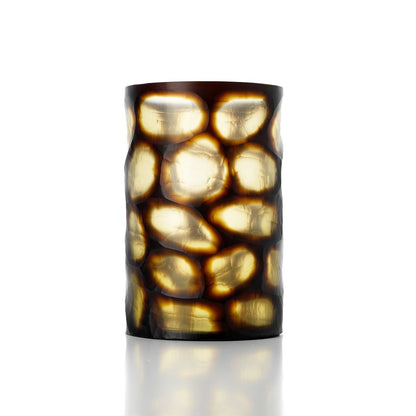 Honey Glass Vase - Large Decorative Vase for Flowers - Golden Decor XL