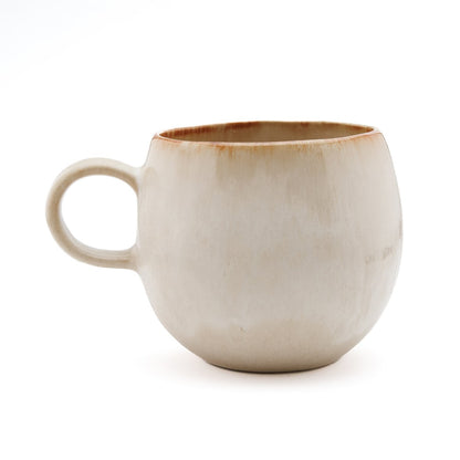 Large Ceramic Coffee Mug - Cascais Artisan Mug with Unique Glaze