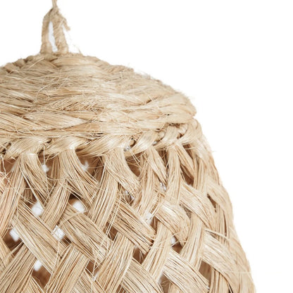 Abaca Pendant Light - Natural Jellyfish Style Hanging Lamp, Small
