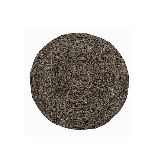 Seagrass Area Rug - Natural Fiber Carpet - Black Accent, 150cm