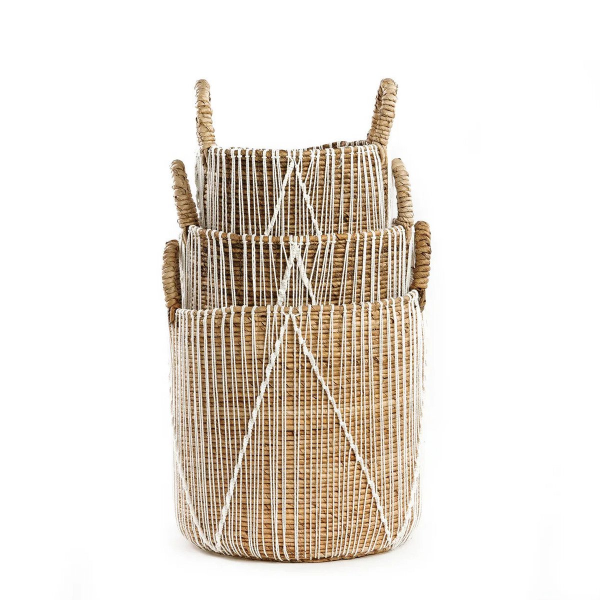 Macramé Basket - Handcrafted Woven Storage Basket - Large