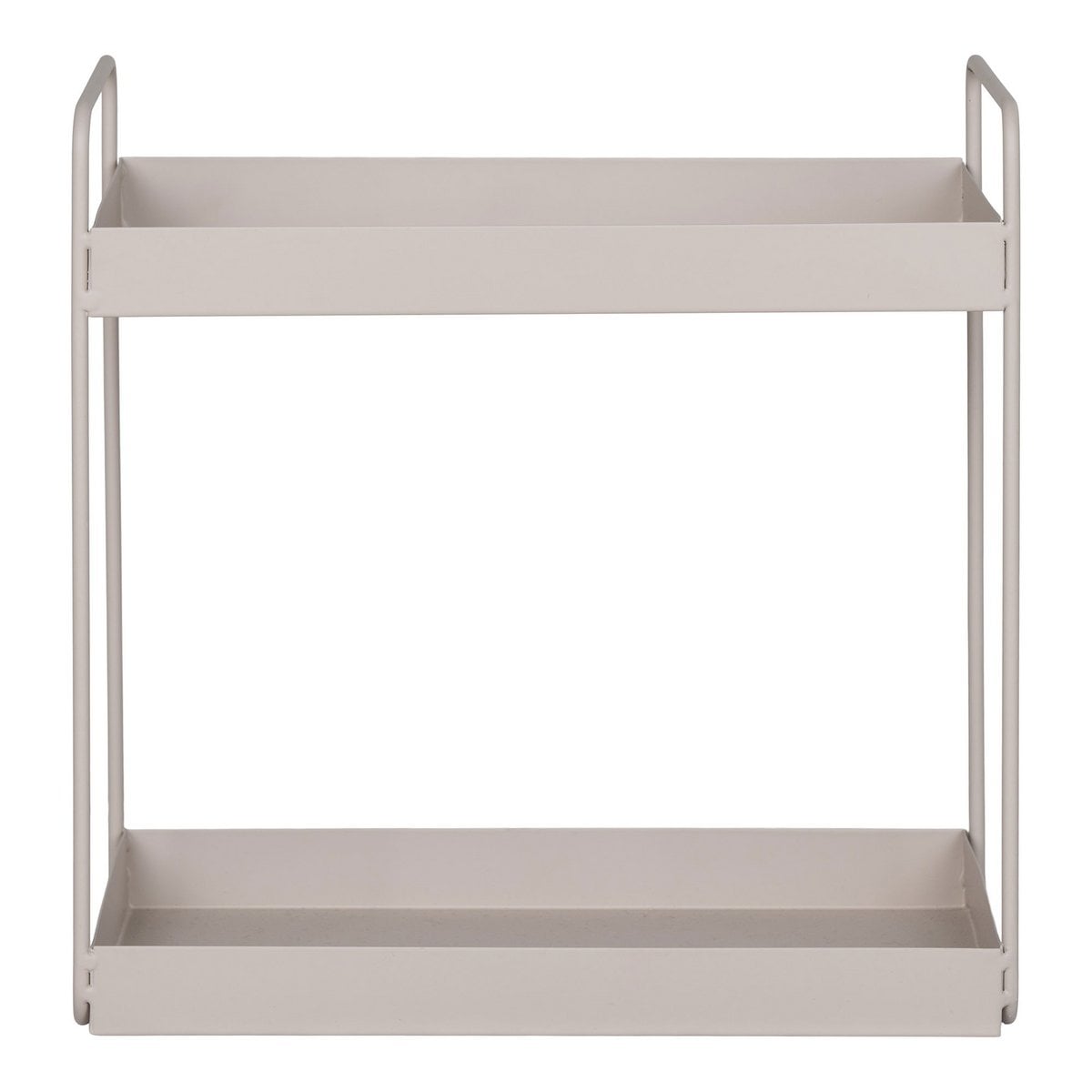 Steel Double Shelf - Minimalist Standing Shelving Unit