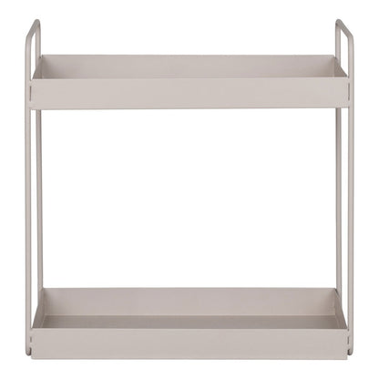 Steel Double Shelf - Minimalist Standing Shelving Unit