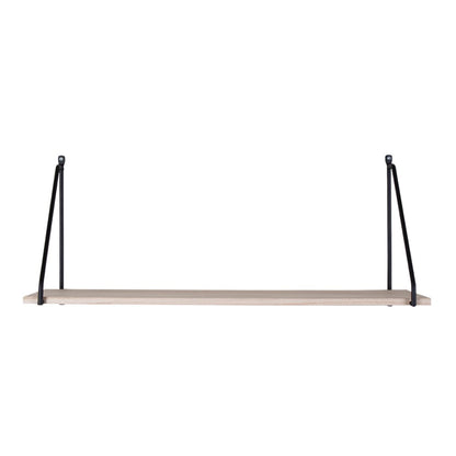 Arnhem Shelf - Steel, Wood, Black/Natural - 65x17x27 cm