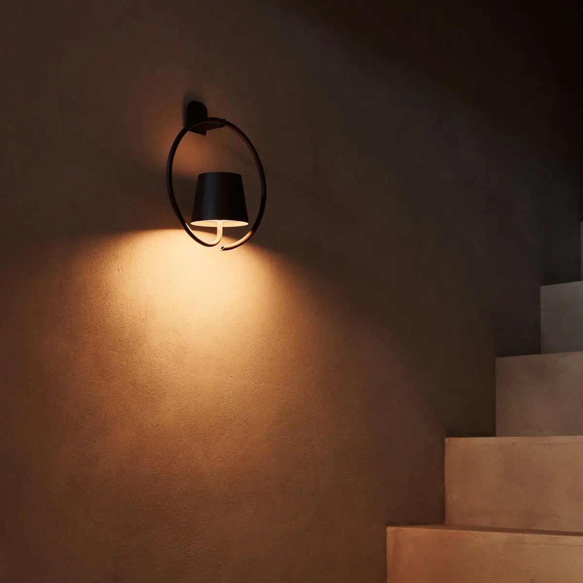 Metal Wall Lamp – Dark Brown Rechargeable Cordless Dimmable