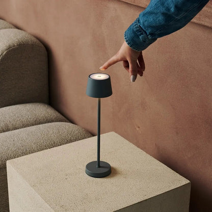 Combi Set Professional | 8 x Vondel Mini Mouse Grey Rechargeable Table Lamps & 1 x Central Station Charging Station