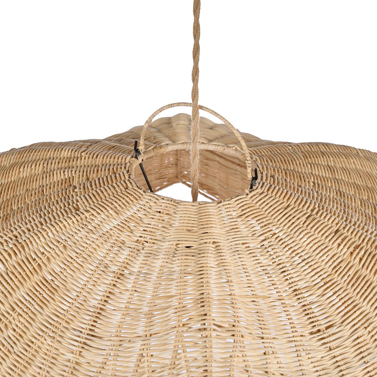 Rattan Pendant Light - XL Natural Wave Design