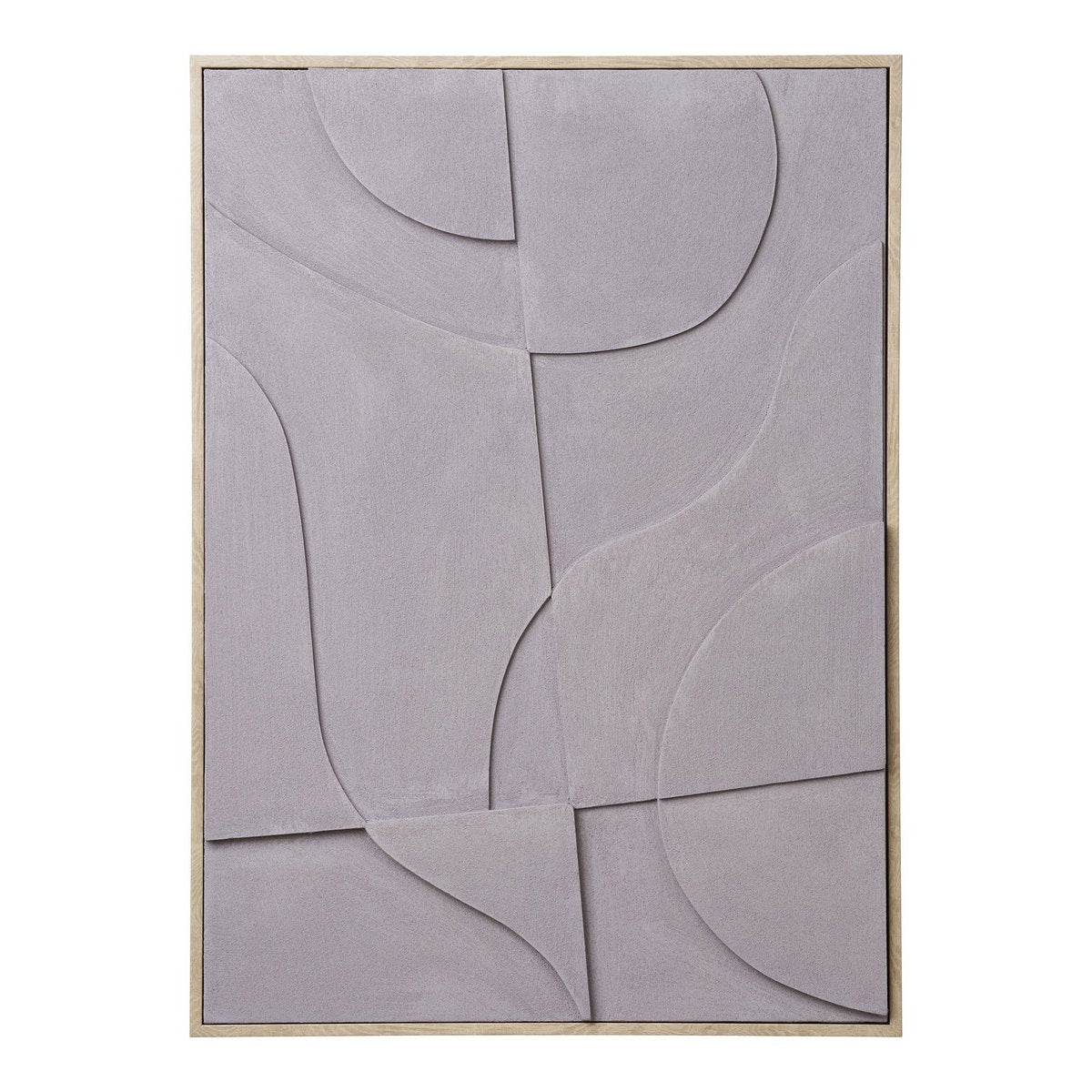 Textured Canvas Wall Decor - Neutral Relief Art, 50x70 cm