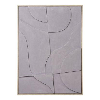 Textured Canvas Wall Decor - Neutral Relief Art, 50x70 cm