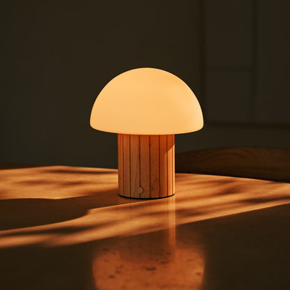 Siebe Light Brown Rechargeable Table Lamp | Dimmable, Modular Lampshade & 3 Light Colors