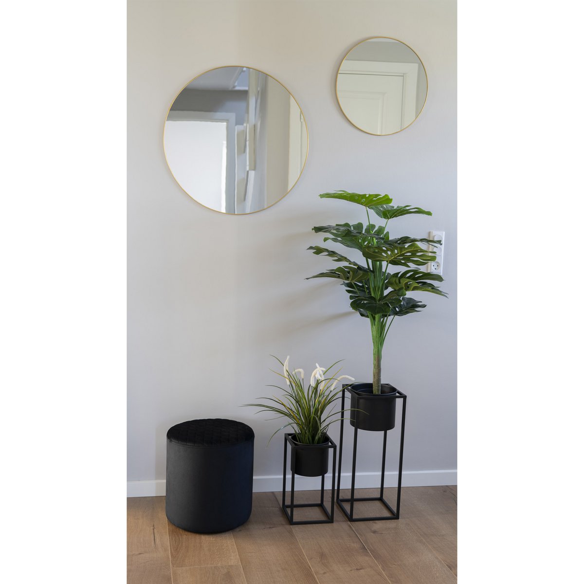 Marla Flowerpots - Black, Steel - Set of 2