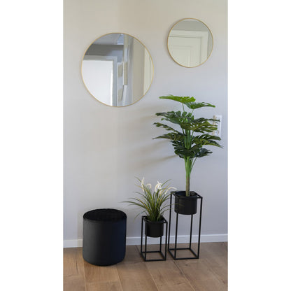 Marla Flowerpots - Black, Steel - Set of 2