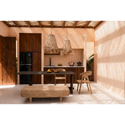 Abaca Pendant Light - Natural Jellyfish Style Hanging Lamp, Large