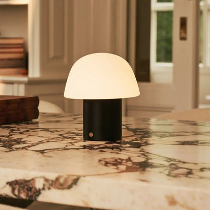 Yannick Black Cordless Table Lamp | Modern, Battery-Powered & Sustainable Design