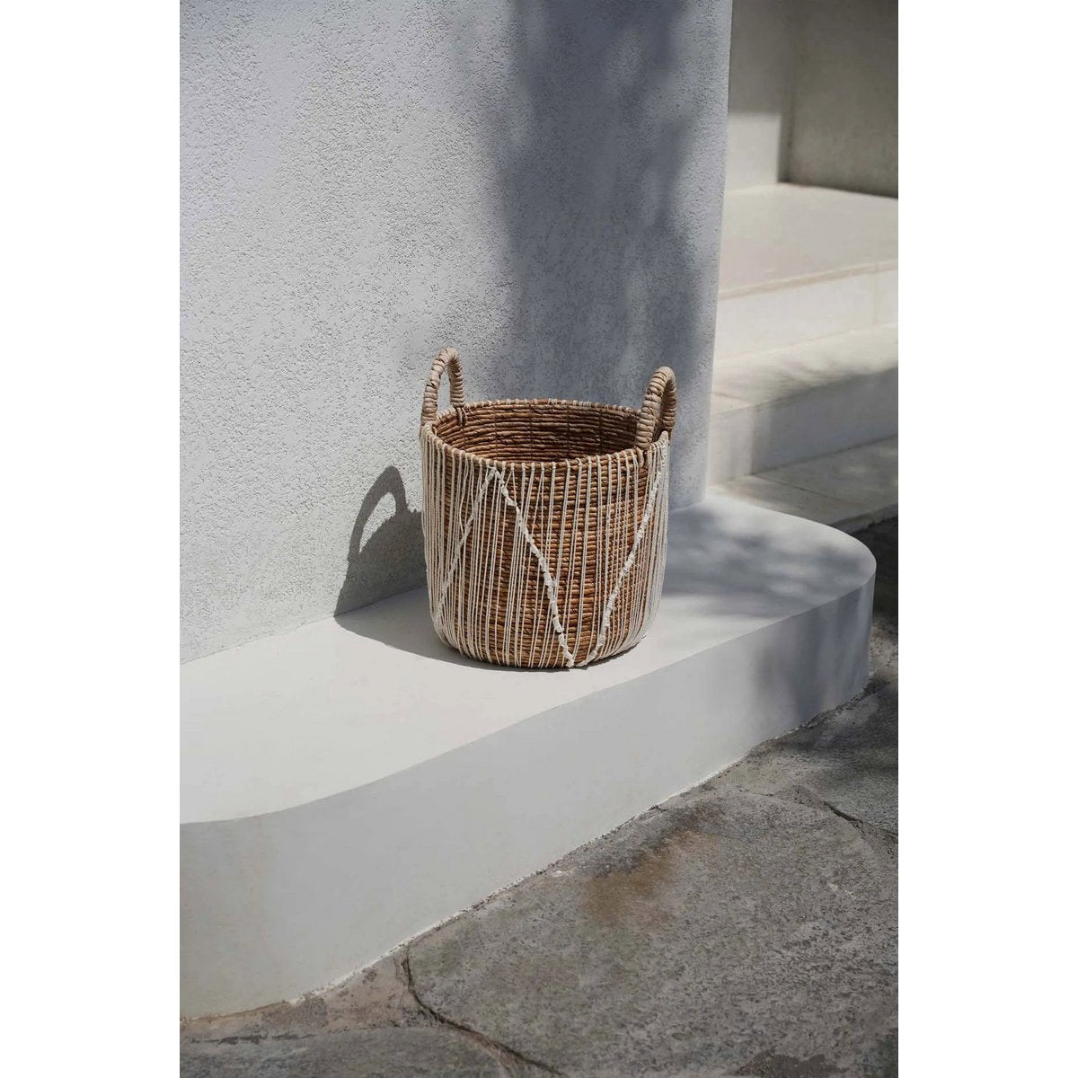 Macramé Basket - Handcrafted Woven Storage Basket - Large