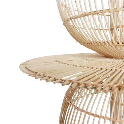 Rattan Pendant Light - Natural Woven Hanging Lamp, 200cm Cord