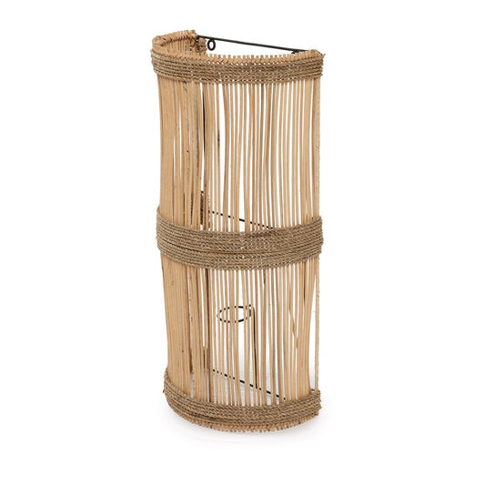Φωτιστικό Τοίχου από Rattan - Φυσικό Φύκι Θαλάσσης - 25x50cm