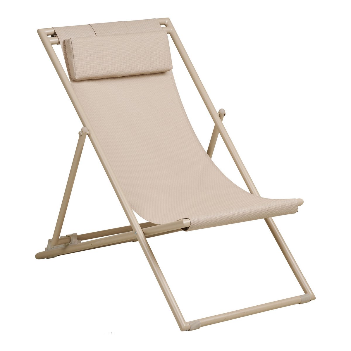 Curtis Beach chair with 4-position backrest, textilene/steel, taupe