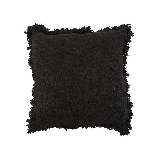 Black Cotton Cushion Cover - Full Moon Design, 50x50