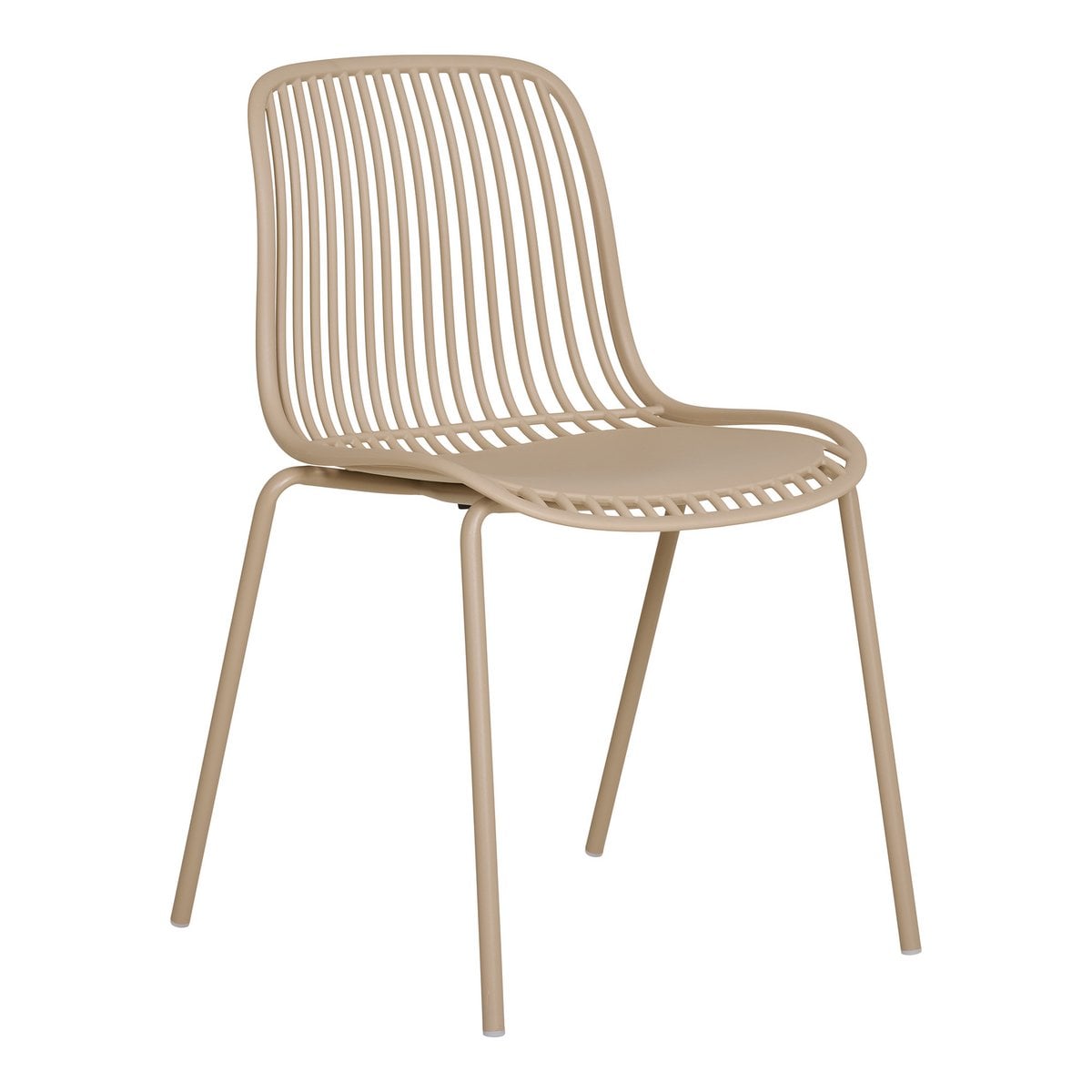 Branson Garden Chair - Sand, Stackable, 55x46.5x82 cm - Set of 4
