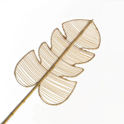 Rattan Monstera Leaf Decor - Natural Scandinavian Style
