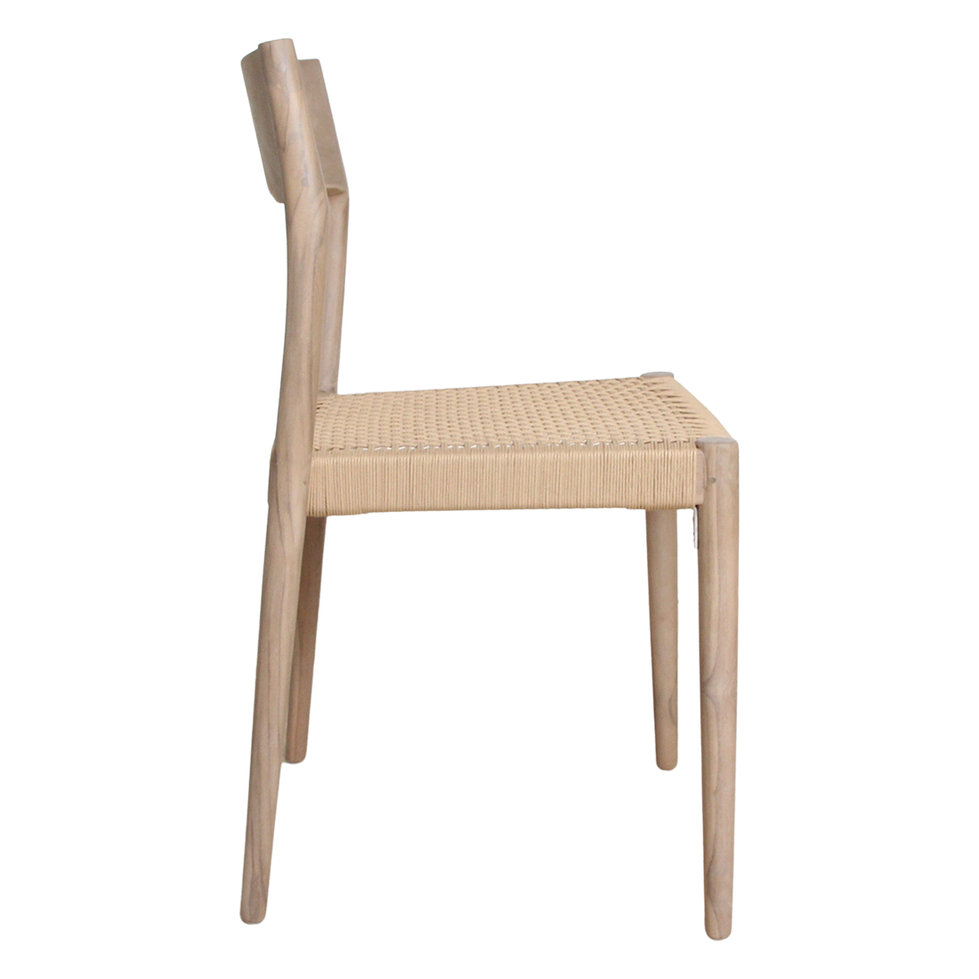 Garden Chair Light Teak - Natural Rope Seat Freya Style