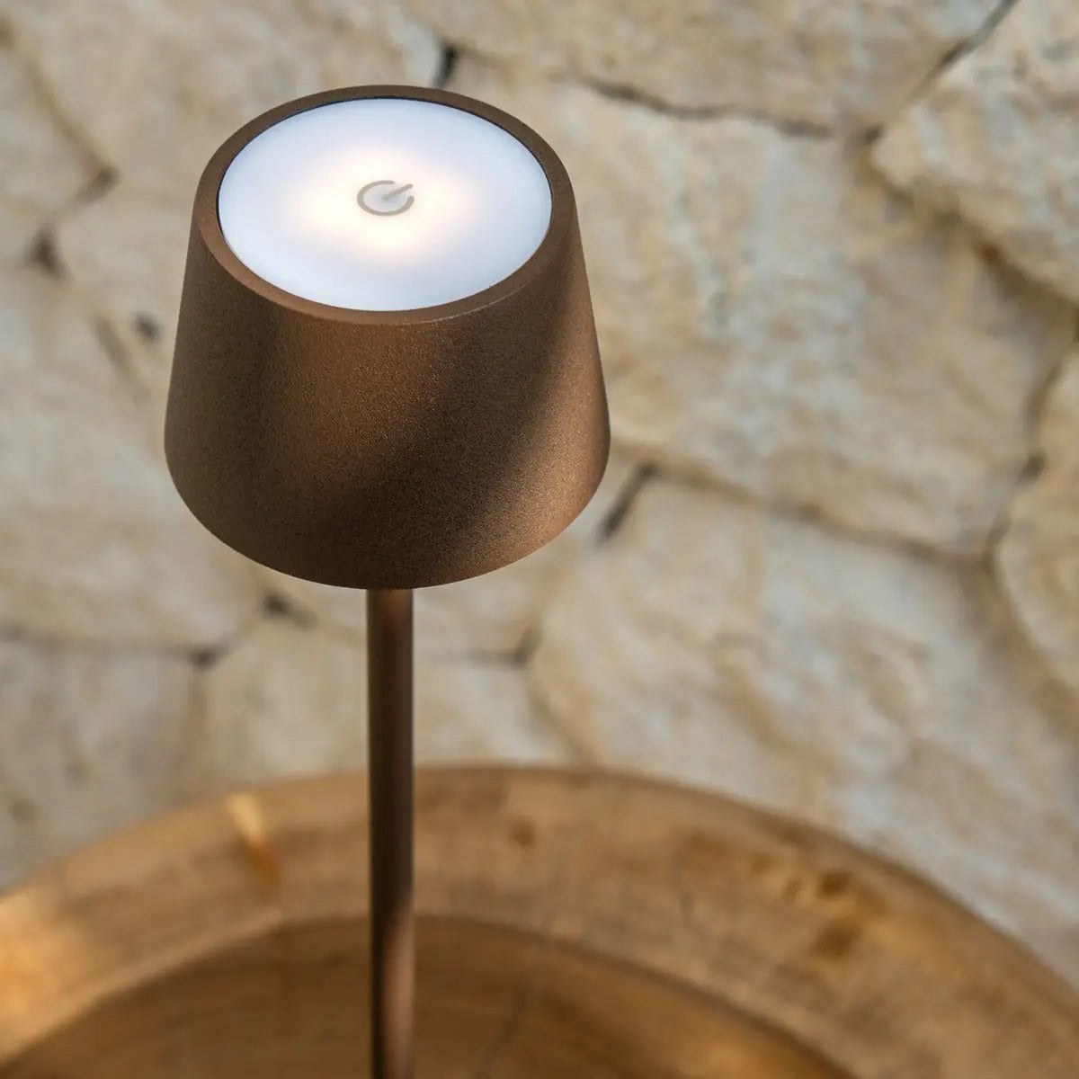 Vondel Mini Mocha Brown Cordless Lamp | Dimmable & Perfect for Hospitality Industry