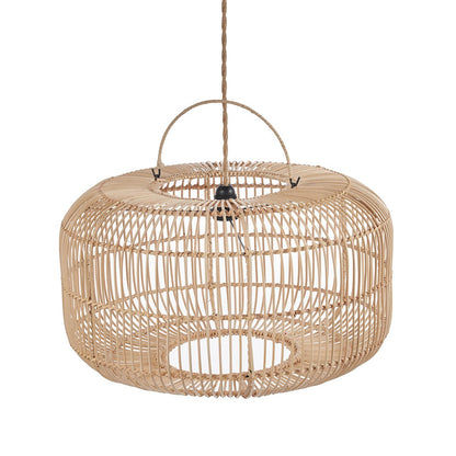 Rattan Pendant Light - Natural Woven Lampshade - Large