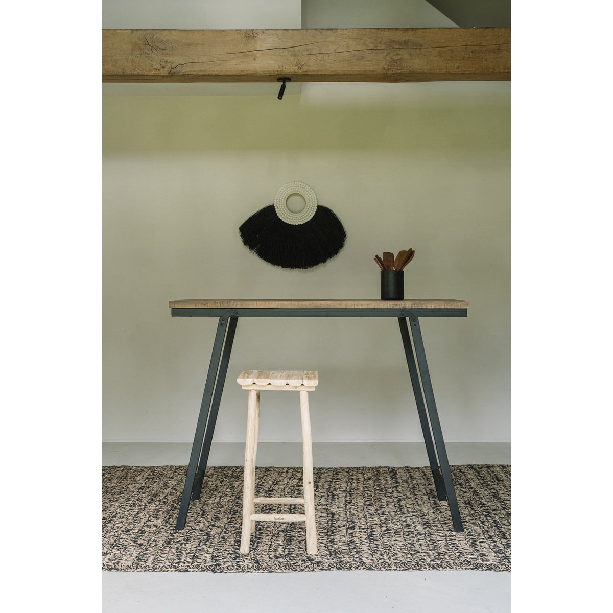 Teak Bar Stool - Natural Island Style Seating for Kitchen & Bar