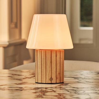 Lex Light Brown Rechargeable Table Lamp | Stylish, Cordless & 3 Light Modes