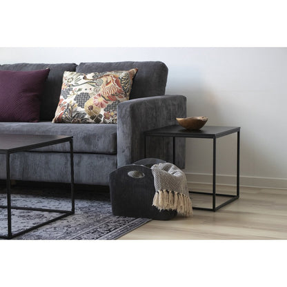 Chenille Area Rug - Black and White Havana Pattern, 160x230 cm