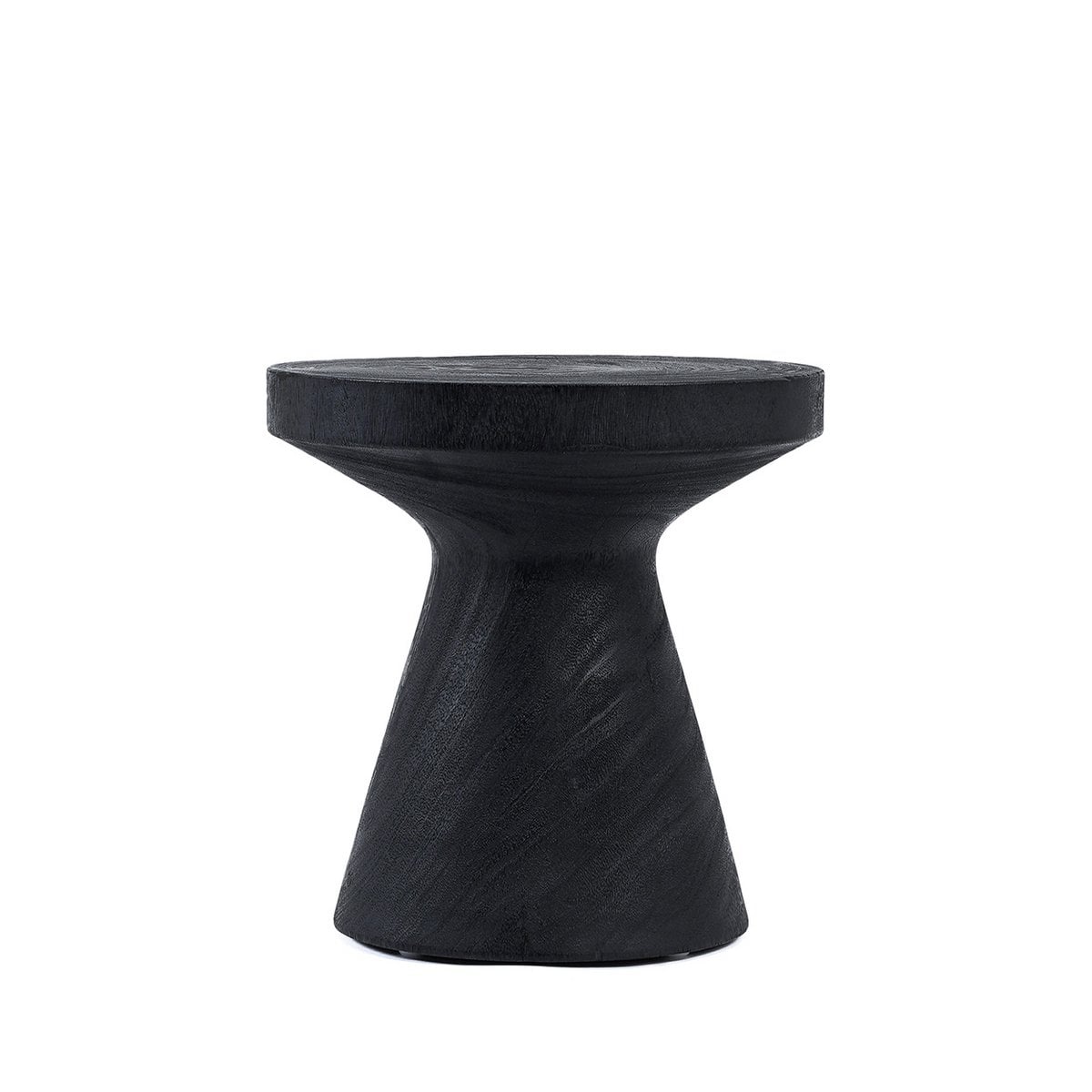 Suar Wood Side Table - Black Gravity Accent Table for Living Room